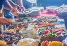 Buffet on boat 