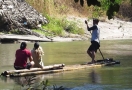 Bamboo raft on Mae Tang river