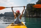 Kayaking in Halong Bay