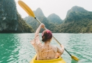 Kayaking in Halong Bay