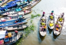 Floating Market in Mekong River