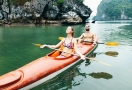 Kayaking in Halong Bay