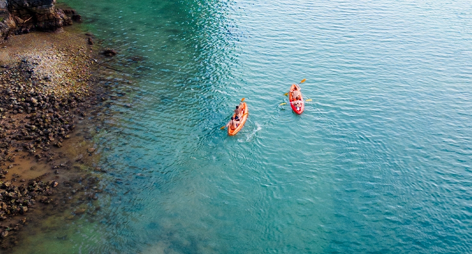 Kayaking in Halong Bay