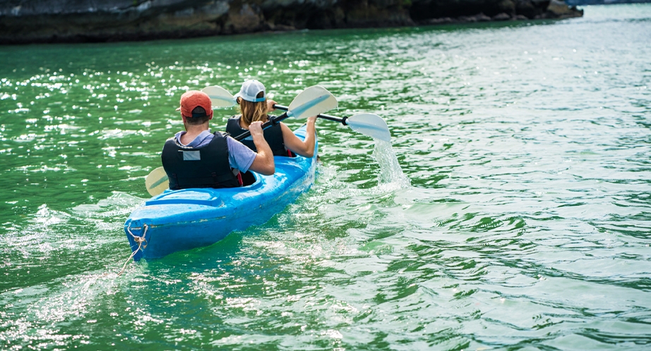 Kayaking in Halong Bay