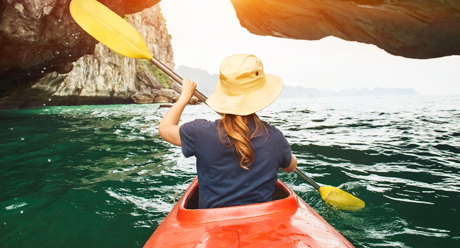 Kayaking in Halong Bay, Vietnam