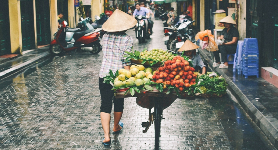 Street vendor in Hanoi, Vietnam