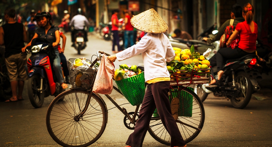 Street vendor in Hanoi, Vietnam