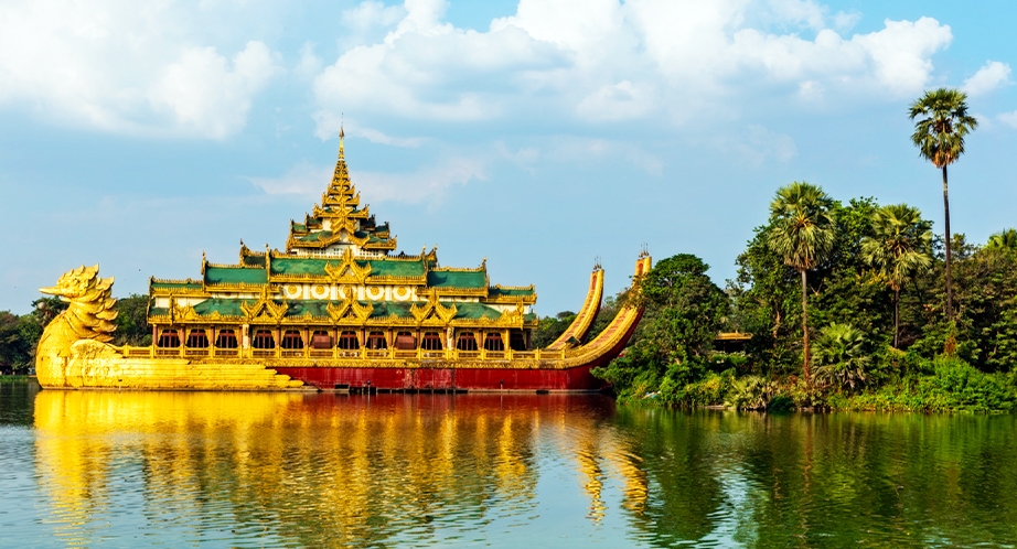 Karaweik Hall on Royal Lake (Yangon)