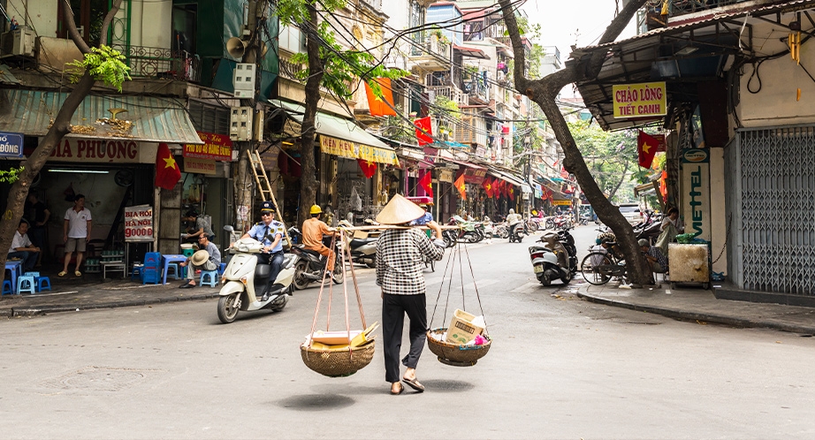 Street vendor in Hanoi, Vietnam