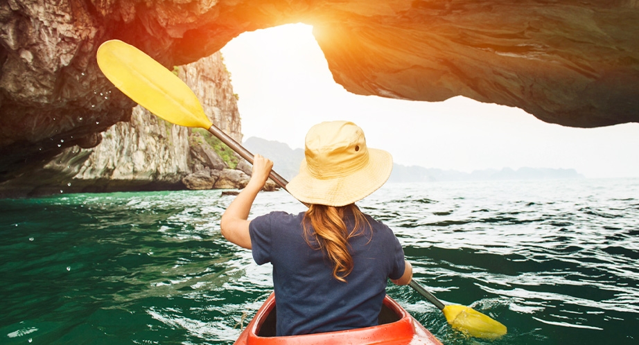 Kayaking in Halong Bay