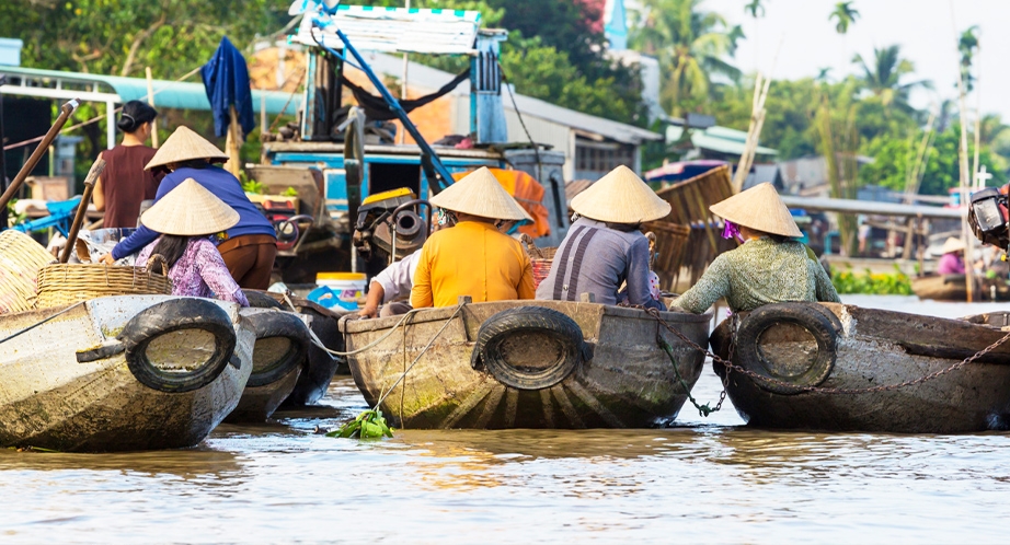 Floating Market in Mekong River