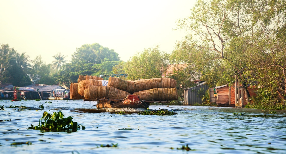 Floating Market in Mekong River