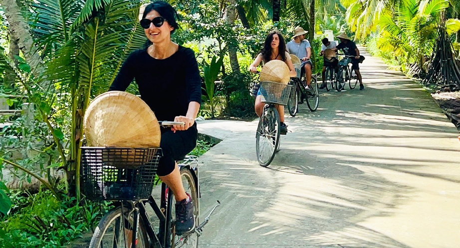 Cycling in Mekong Delta, Vietnam