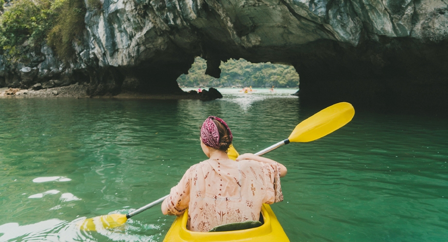 Kayaking in Halong Bay