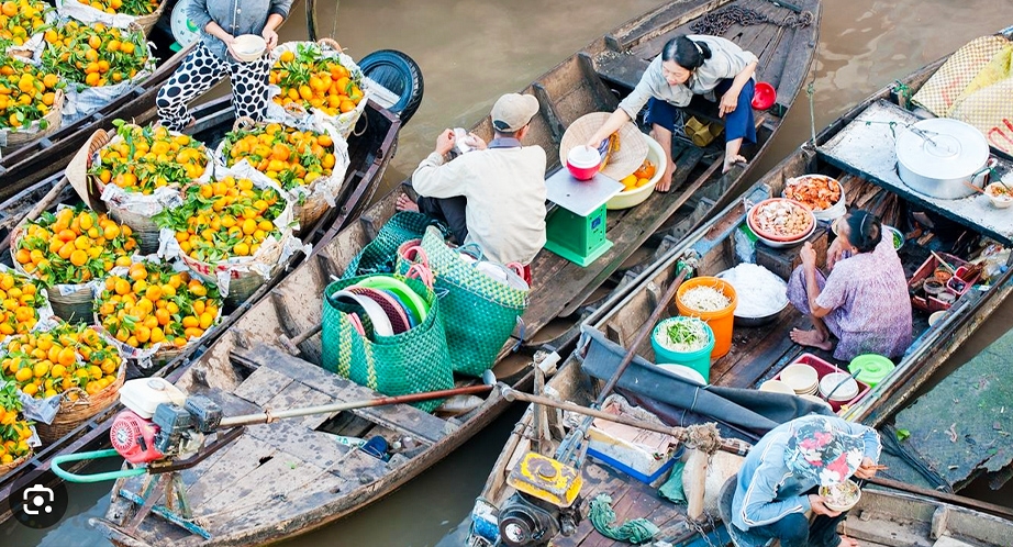 Floating Market in Mekong River