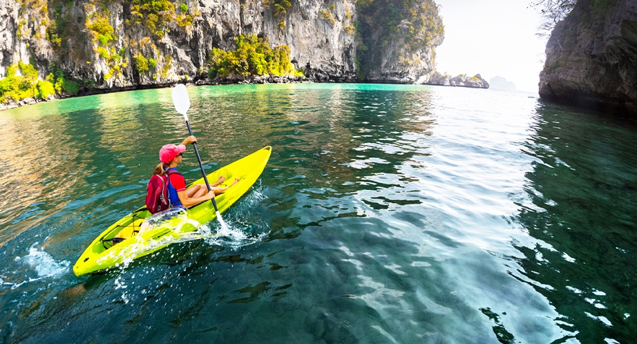 Kayaking in Halong Bay