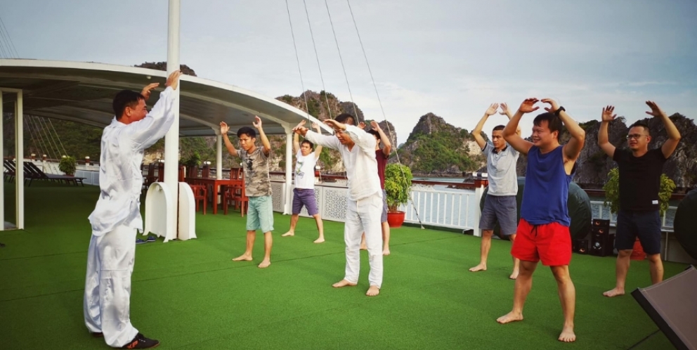 Morning Taichi onboard