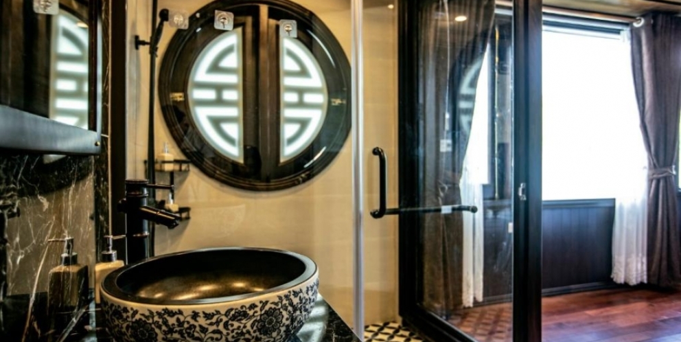 Bathroom with modern amenities