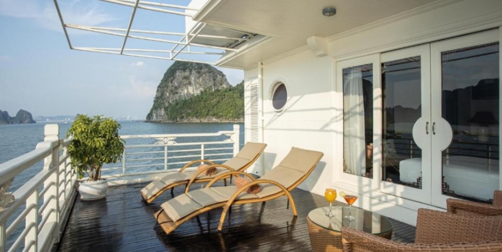 Private balcony with ocean view