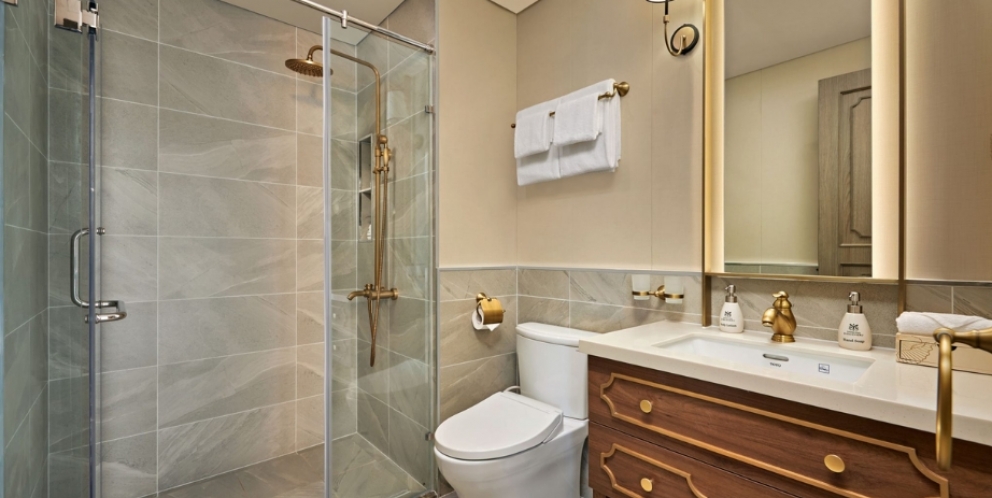 Bathroom with modern amenities