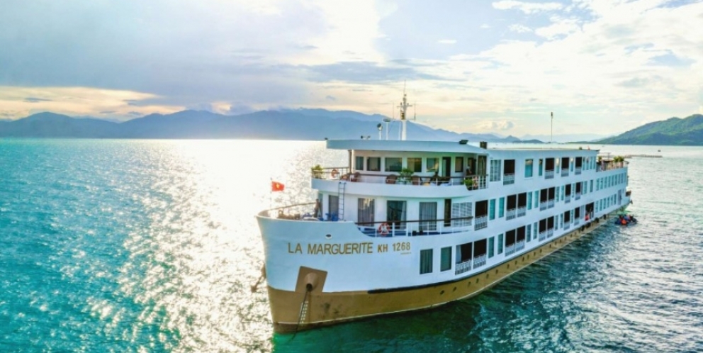 RV La Marguerite cruise through Mekong river