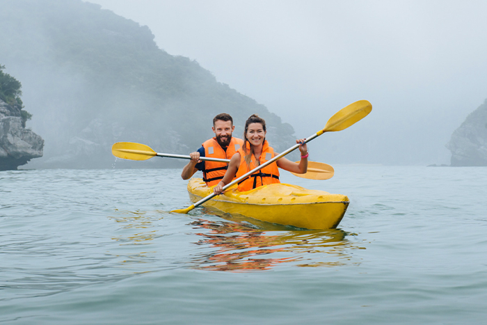 Kayaking in Halong Bay, Vietnam