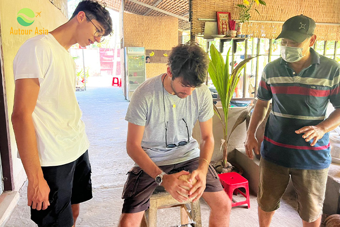 Coconut peeling challenge