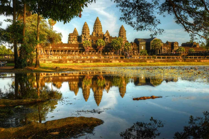 Arrive at Angkor Wat Temple, Siem Reap