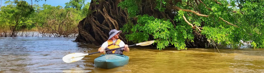 Kayaking with Irrawaddy dolphins - must-do activity during 5-day Kratie trip