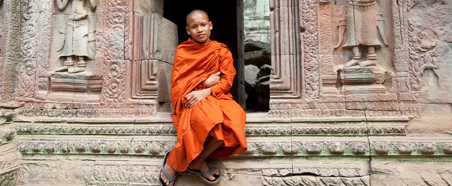 Monk in Angkor Wat