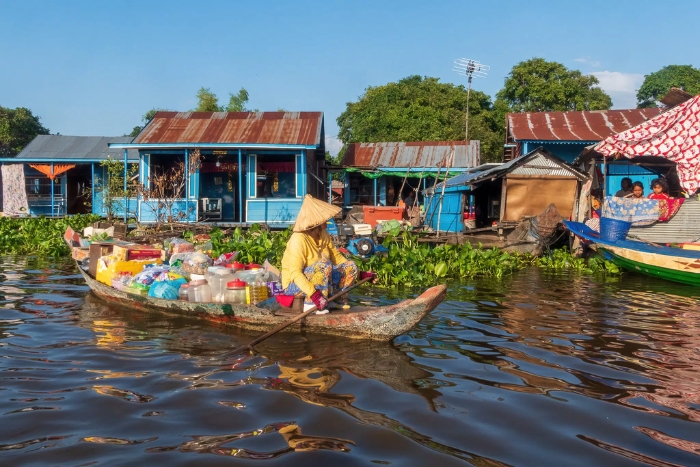 Tonle Sap Lake, the largest freshwater lake in Southeast Asia