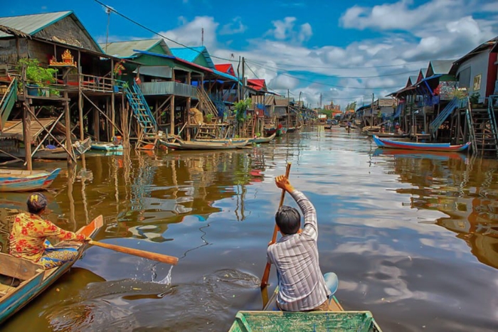 Floating village on Tonle Sap lake