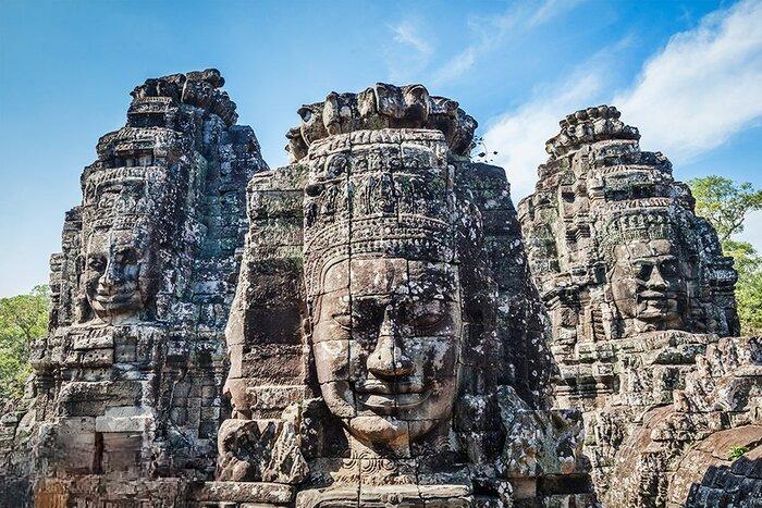 Bayon Temple in the Angkor Temple Complex 