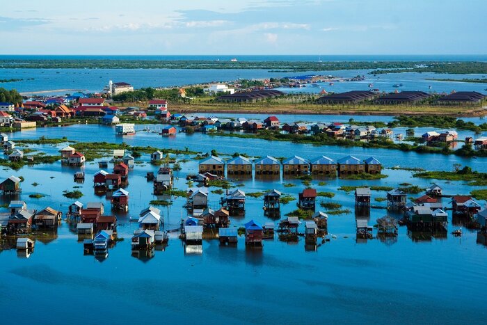 Tonle Sap Lake in Siem Reap, Cambodia 