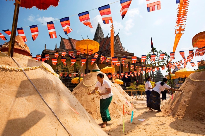 Khmer New Year, or Chol Chnam Thmey, is the most important holiday in Cambodia in April