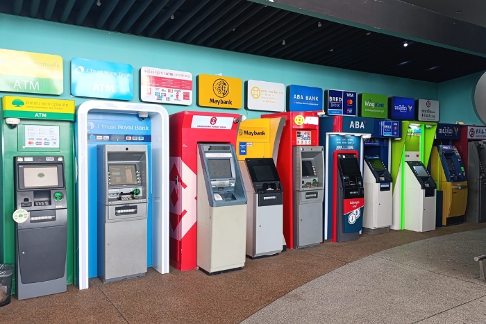 ATMs for using bank cards accepted in Cambodia