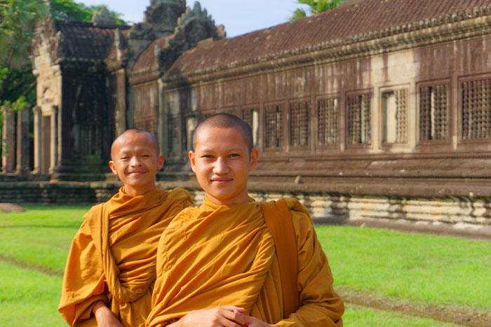 Ask for permission before photographing Cambodian people or monks