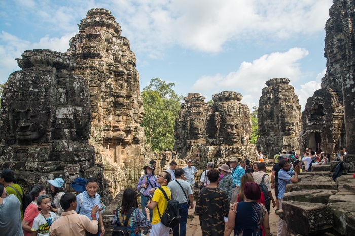 Peak season because of nice weather Cambodia in January