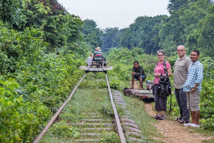 Try the Bamboo Train in Battambang, Cambodia in November