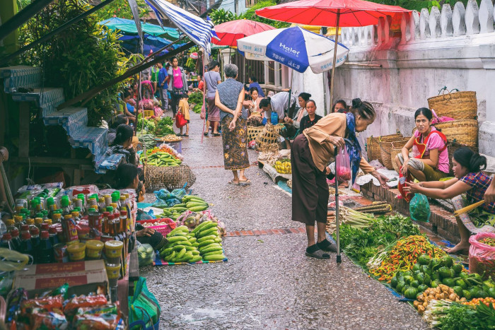 Dive into the vibrant Vientiane market scene at Talat Sao Morning Market