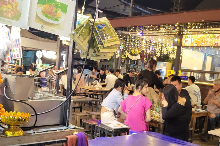 Savoring delicious local flavors at the Vientiane night market