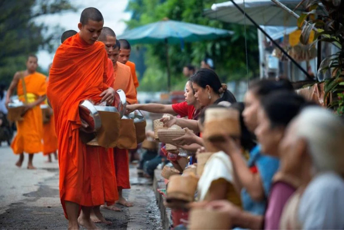 What to do in Luang Prabang? Explore the traditional Tak Bat ceremony, an iconic spiritual practice in Laos