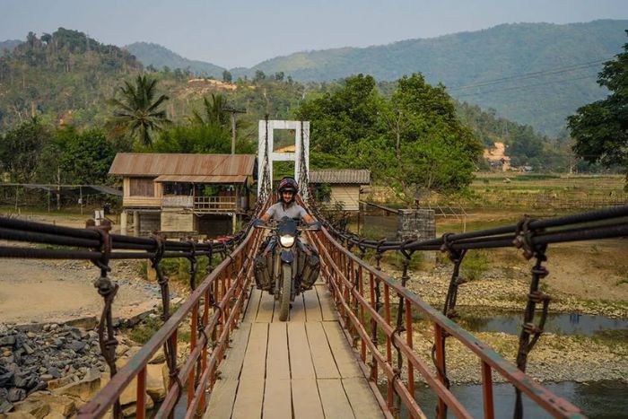 Motorbike rentals are more popular than cars to drive in Laos