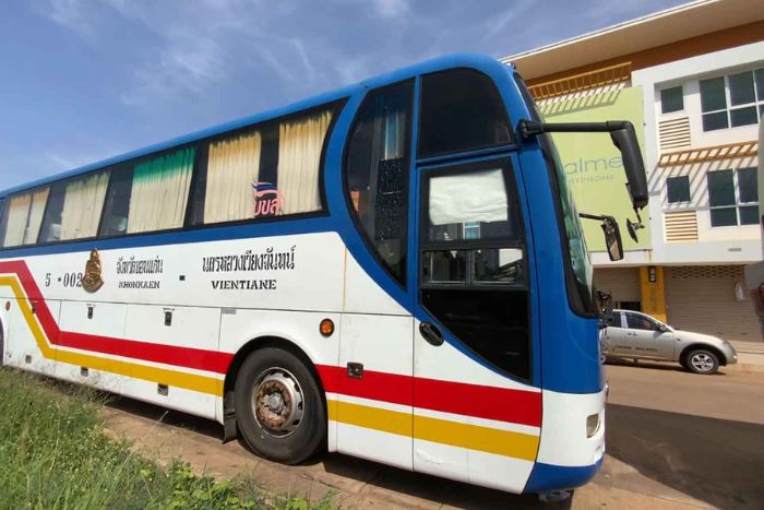 Traveling by bus between Laos and Thailand is very popular