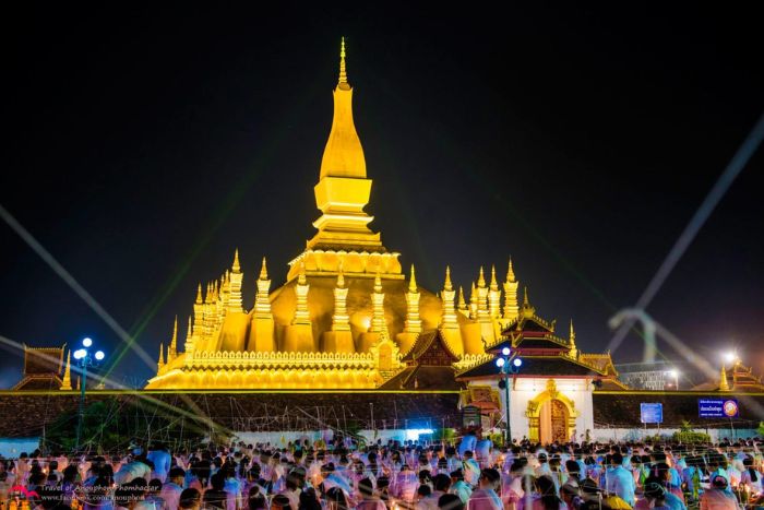 Boun Visakhaboucha at Pha That Luang in Laos in May