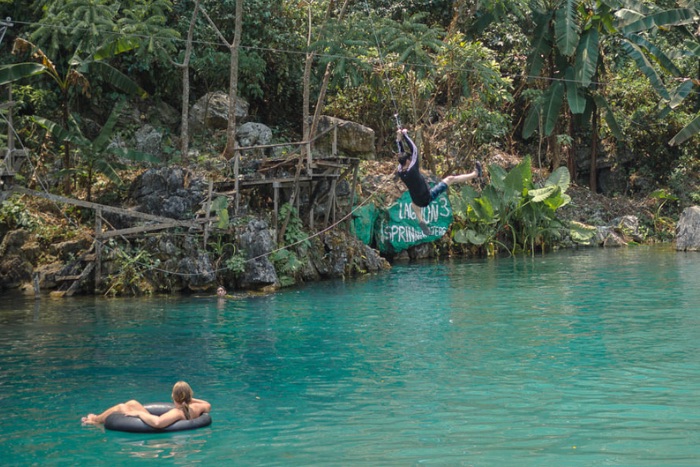 The Blue Lagoon in Vang Vieng