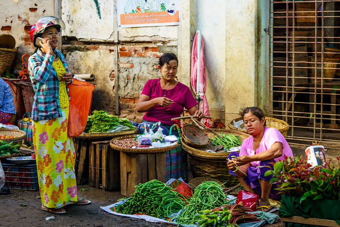 Local markets in Bagan