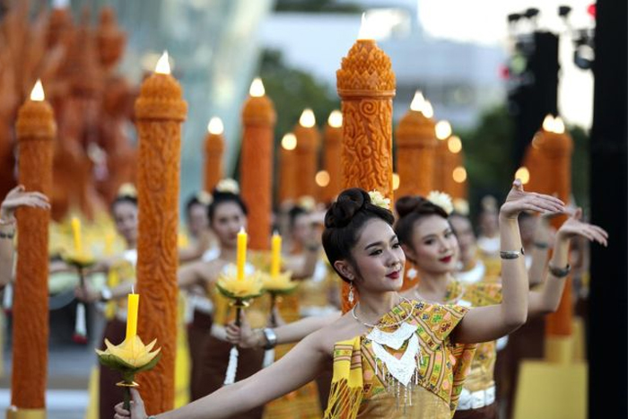 Ubon Ratchathani candle festival in Thailand