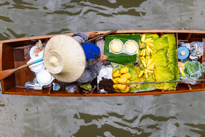 Local floating market Bangkok