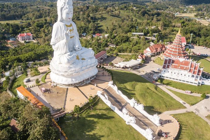 Admire the White Temple structures